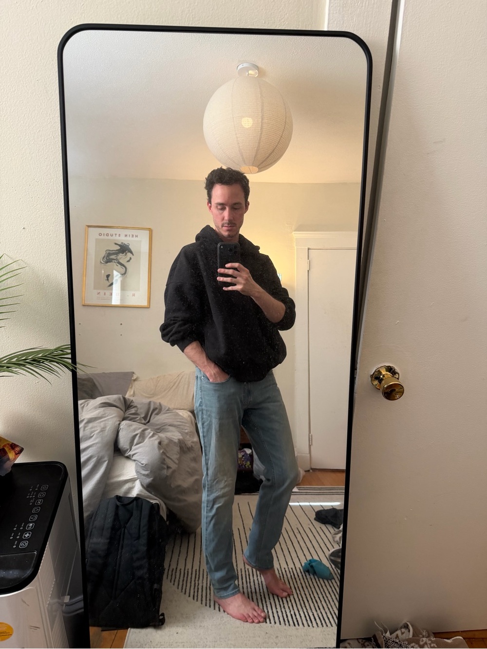 Calvin Klein Light Blue Slim Straight Jeans - Picture 2 of 5